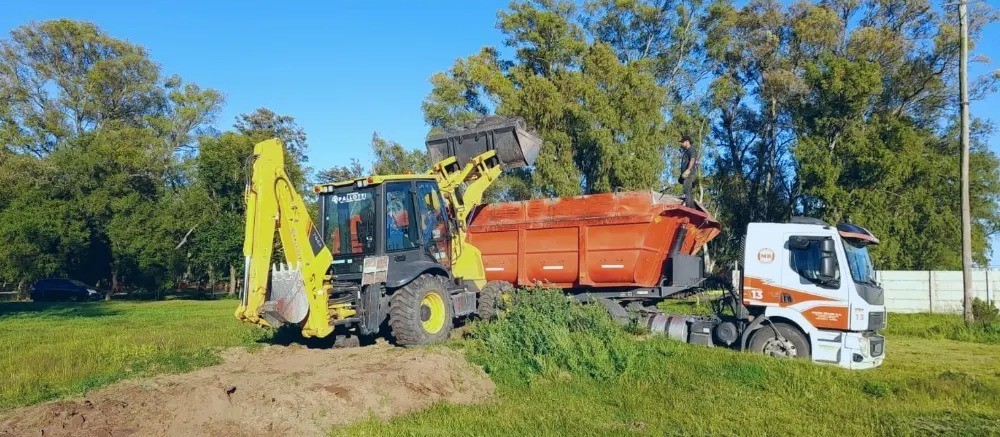 Sampacho: se realizó un nuevo cargamento de neumáticos fuera de uso