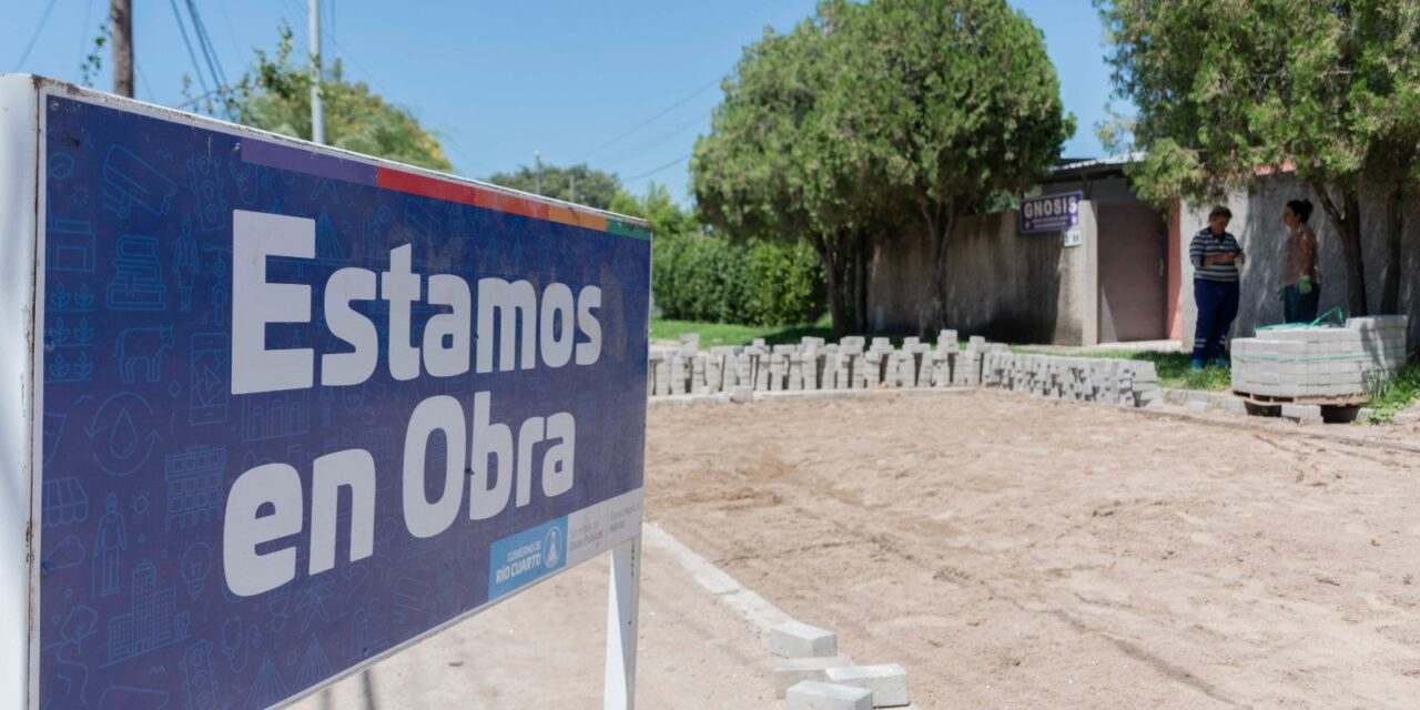 Río Cuarto: avanza la pavimentación de pasajes en el Barrio Industrial