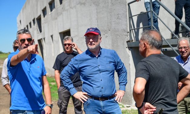 Villa María: Accastello recorrió la obra del nuevo predio de la Asociación Española