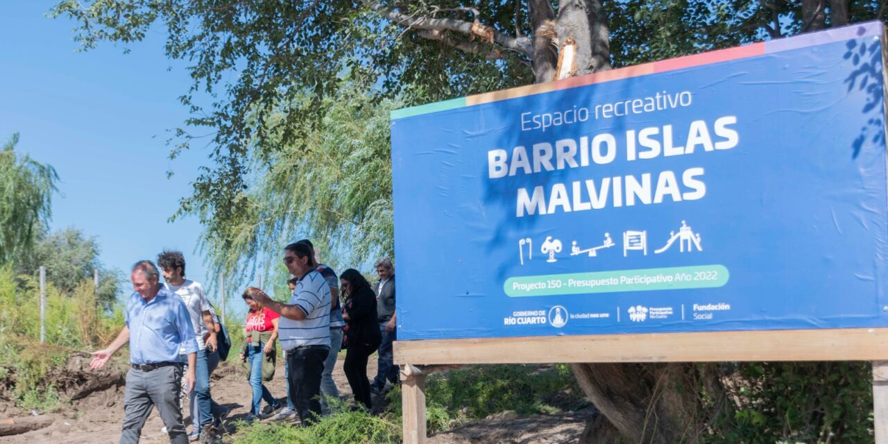 Río Cuarto: Comenzó a construirse un nuevo espacio recreativo en barrio Islas Malvinas