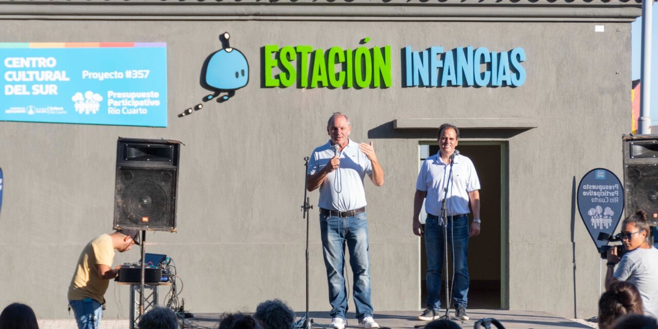 Llamosas y De Rivas habilitaron una sala cultural para las infancias en el Parque del Sur
