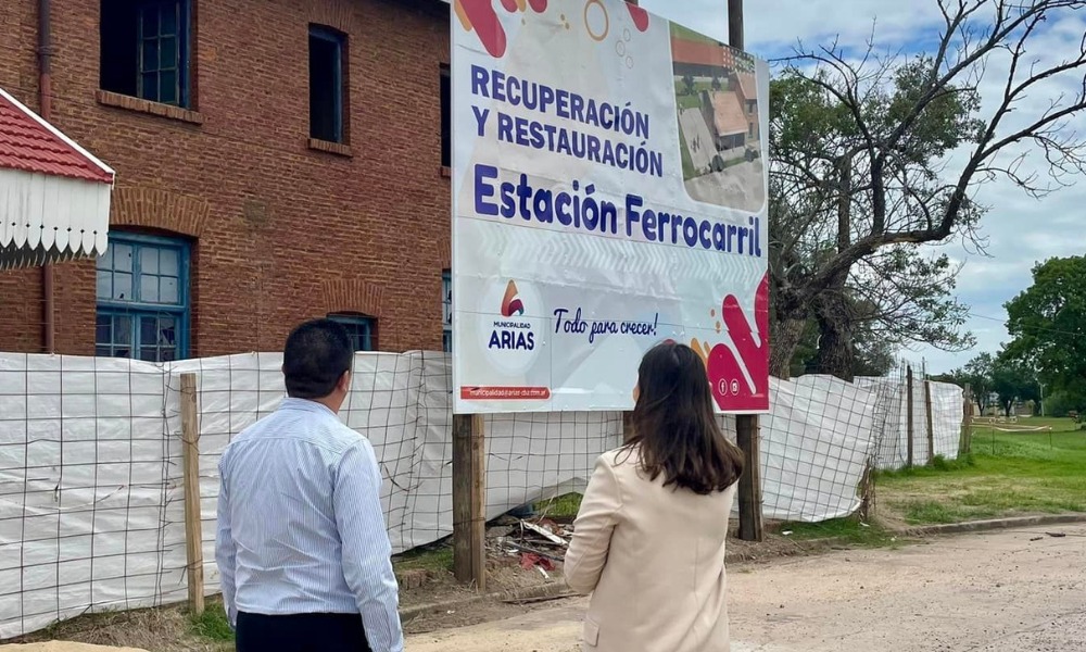 Arias: Avanza la puesta en valor de la Estación del Ferrocarril