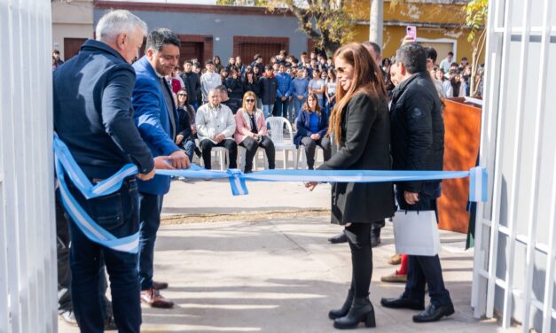 Huinca Renancó: Se inauguró la primera etapa del gas natural en el IPEM N° 141