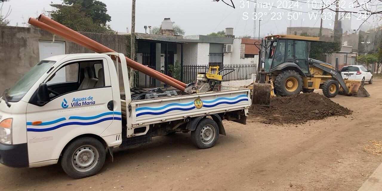 Villa María: avanzan las conexiones de agua y cloacas en distintos puntos de la ciudad