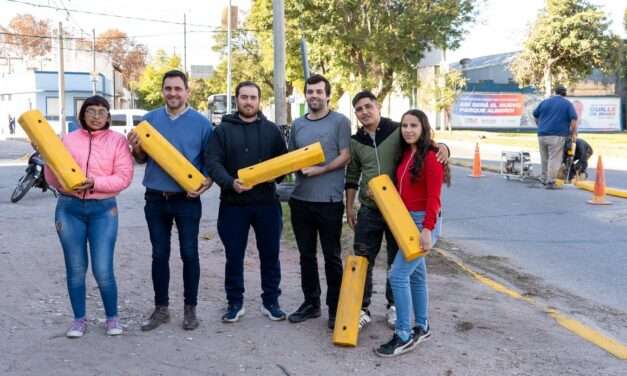 Economía Circular: se colocaron los primeros tacos viales ecológicos en Río Cuarto