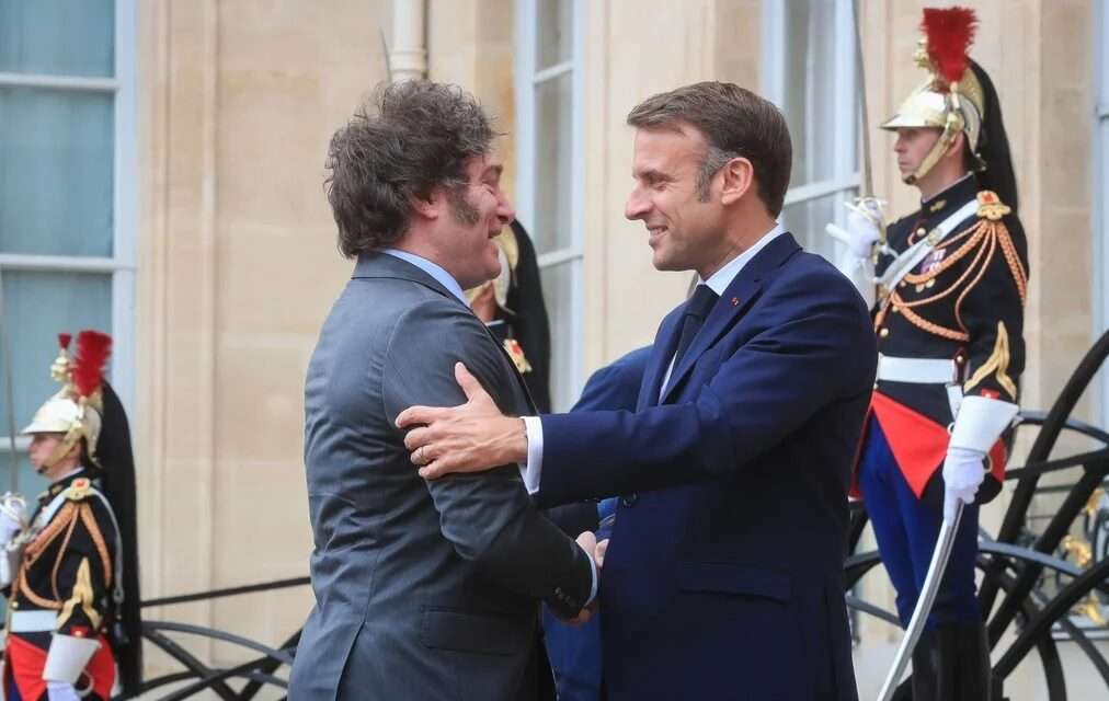 Milei se reunió con Macron en Francia en la previa de la inauguración de los Juegos Olímpicos