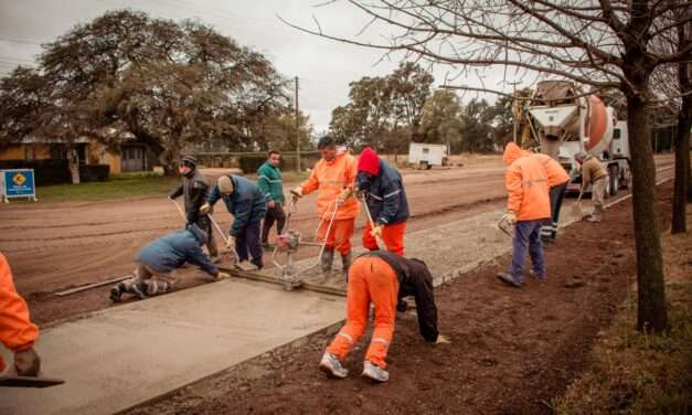 Río Tercero: avanza la construcción del circuito biosaludable de Av. Fuerza Aérea