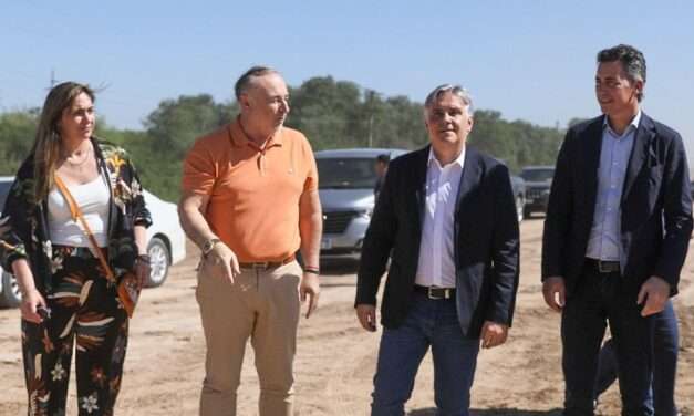 Llaryora y Accastello supervisaron la obra de circunvalación de Villa María – Villa Nueva