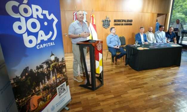 Accastello presentó la grilla del festival de peñas junto a Daniel Passerini