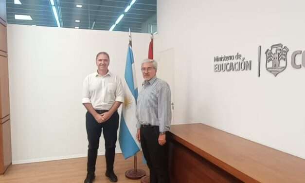 El intendente de General Deheza se reunió con el ministro de Educación