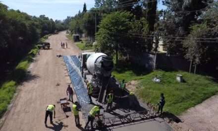 Villa María: Avanza la obra de hormigonado en Av. Lorenzo Gilli