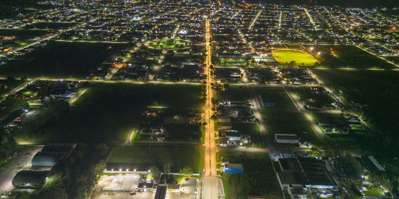 Adelia María: Iluminación de la Ruta Provincial N° 24