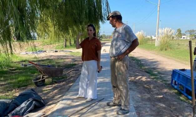 La municipalidad de Melo avanza con las obras en el Paseo del Lago