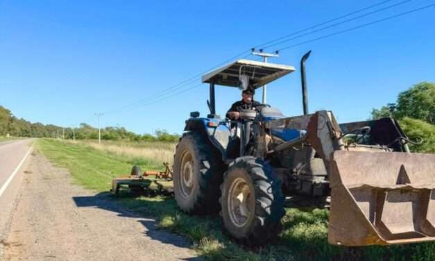 La municipalidad de Villa Huidobro realizó el desmalezamiento de banquinas