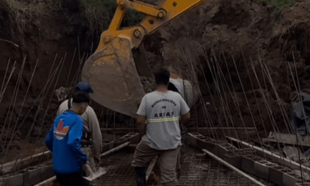 Avanza la Obra de Desagüe en Arias