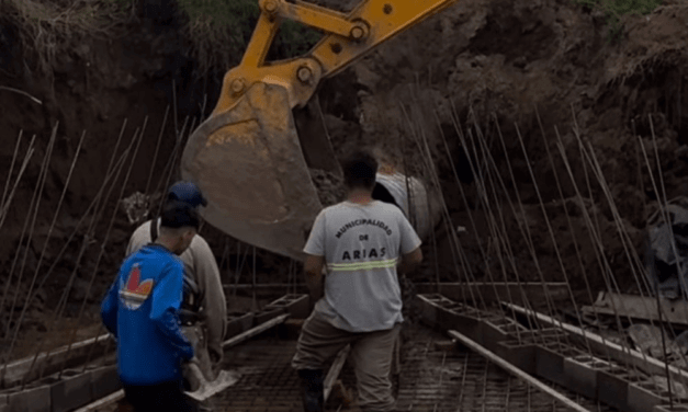 Avanza la Obra de Desagüe en Arias