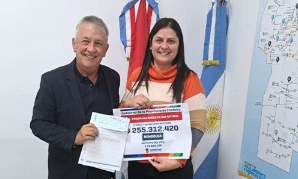 Bengolea recibió aportes del gobierno provincial para ampliar la red de gas natural