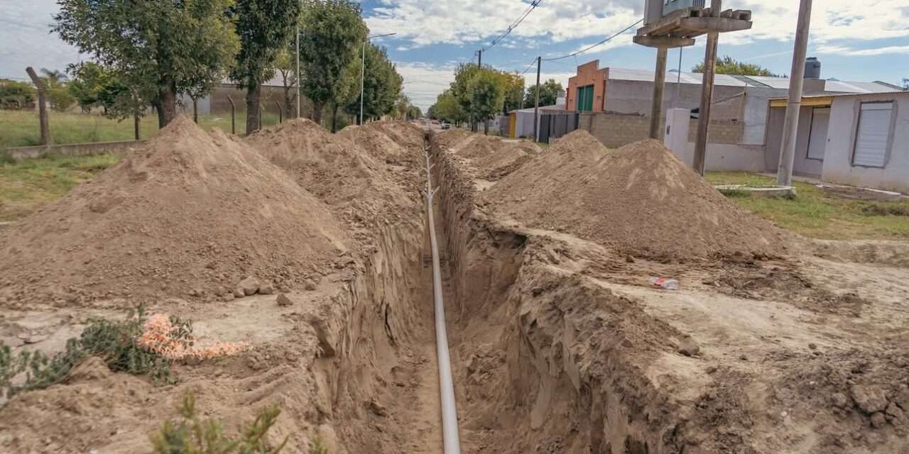 Adelia María: Avance de obra de cloacas