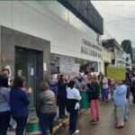 Protesta de trabajadores en el San Lucas