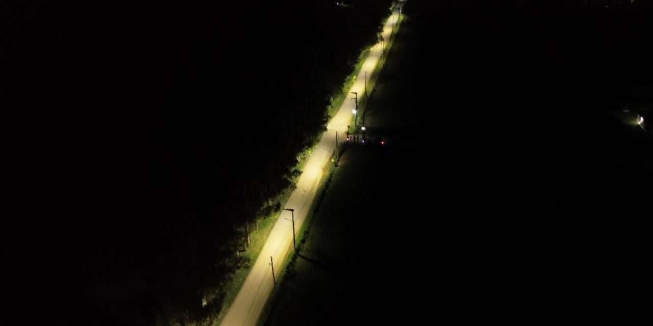 Villa Nueva: Nuevas luminarias para el ingreso al barrio portal del sur