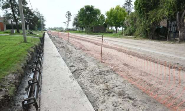 Con fondos provinciales, Hernando ejecuta trabajos de cordón cuneta