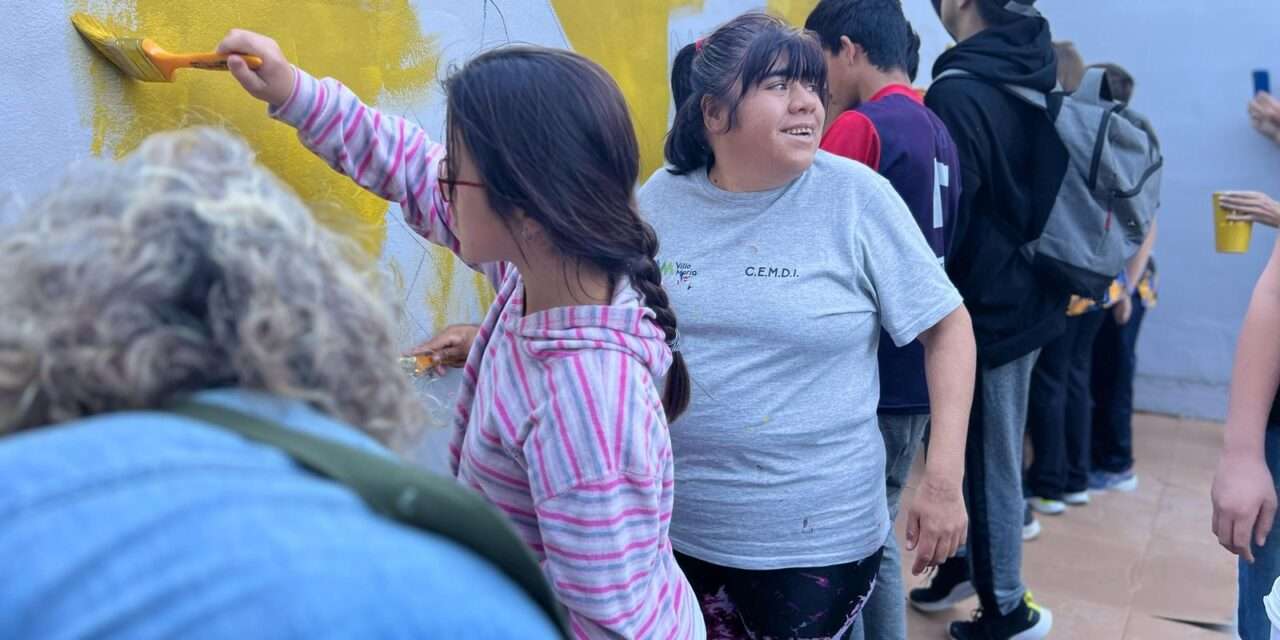 Villa Nueva celebró la diversidad con un mural inclusivo