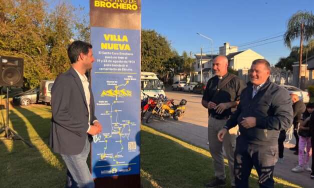 Villa Nueva inauguró el Faro del Camino de Brochero con una emotiva jornada