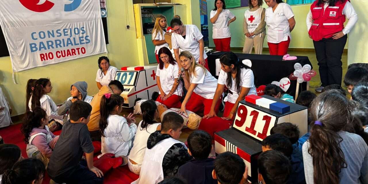 Río Cuarto: los Consejos Barriales y la Cruz Roja brindaron una jornada de salud para más de 200 alumnos de nivel primario