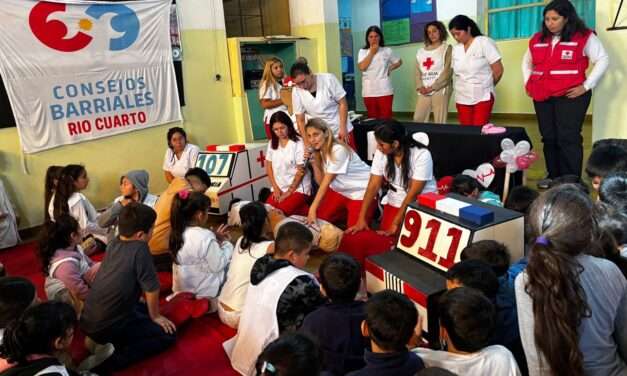 Río Cuarto: los Consejos Barriales y la Cruz Roja brindaron una jornada de salud para más de 200 alumnos de nivel primario
