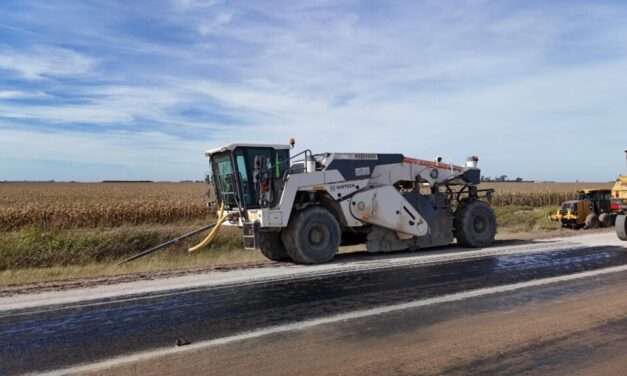 Río Tercero: Avanza la repavimentación de rutas provinciales