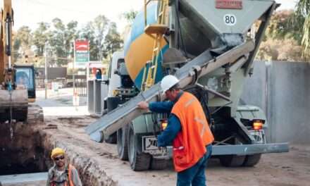 Avance de Obra del Desagüe en Avenida Sagrada Familia