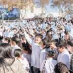Río Cuarto: Más de mil alumnos hicieron la promesa a la Bandera en la explanada del Palacio Municipal