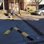 Instalan reductores de velocidad en distintos sectores de Coronel Moldes