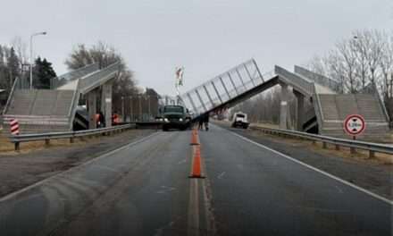 Colapsó un puente peatonal sobre la Ruta 7