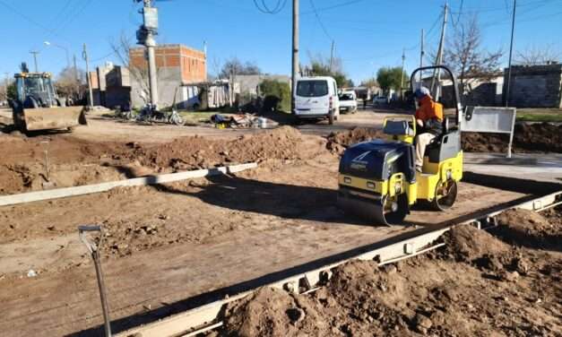 Villa María: Avanza la construcción de un badén en el Boulevard Alvear y Costa Rica