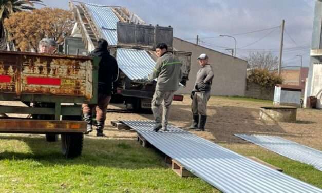 Mattaldi inició la reparación del techo del Centro de Salud Municipal