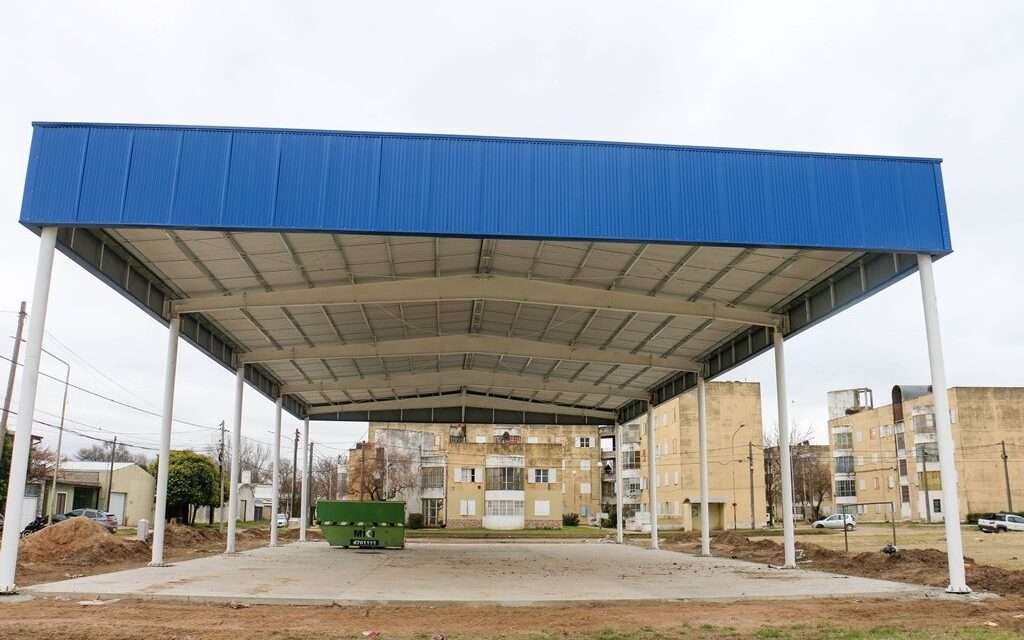 Avanza a buen ritmo la construcción de los dos nuevos Polideportivos Sociales en Río Cuarto