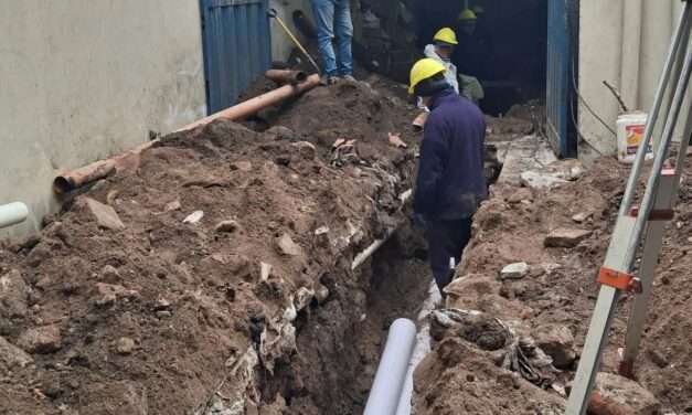 Obra de reacondicionamiento cloacal en la Unidad Departamental Río Cuarto