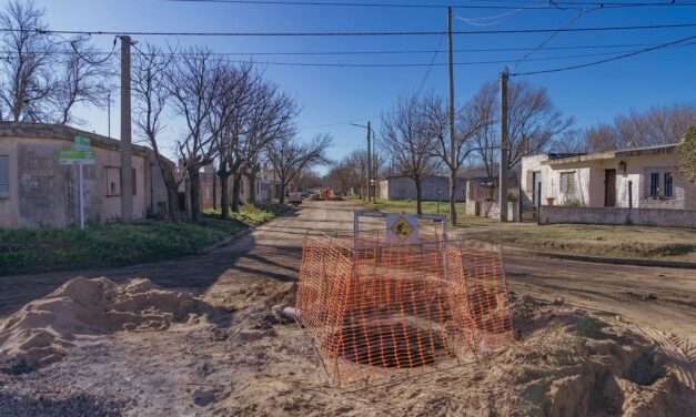 Continúa la obra de cloacas en Adelia María