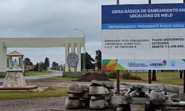 Melo: La obra de saneamiento cloacal de beneficiará a más de 1.500 habitantes