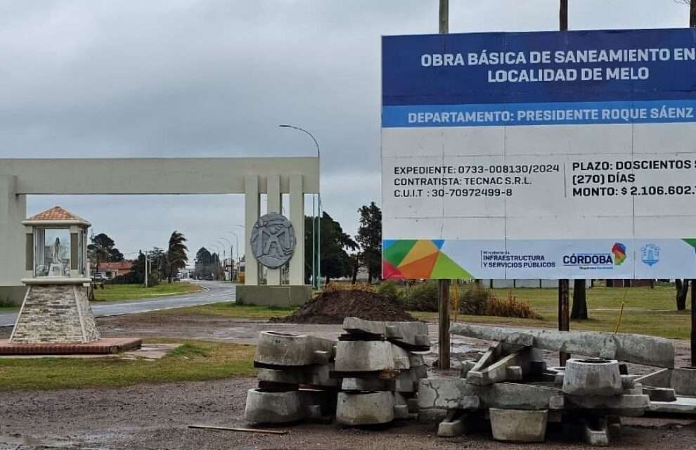 Melo: La obra de saneamiento cloacal de beneficiará a más de 1.500 habitantes