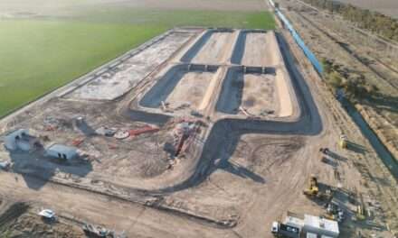 Laboulaye: la planta cloacal alcanza el 80% de avance en su construcción