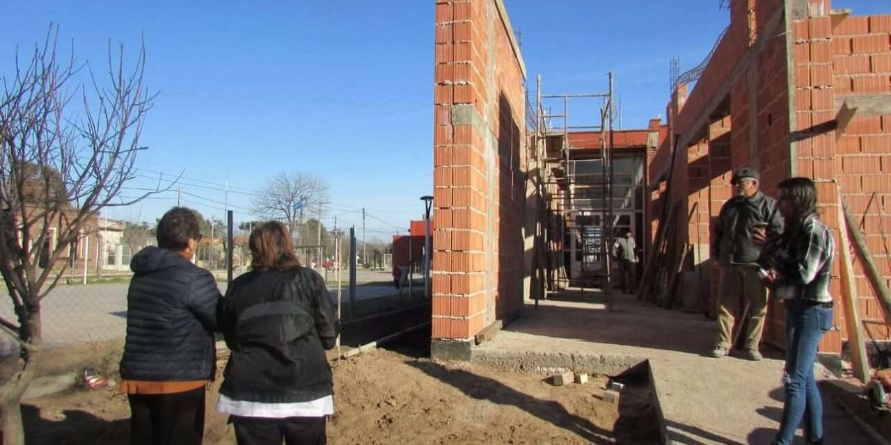 Avanza la construcción de dos nuevas aulas en el IPEM N° 421 de La Cautiva
