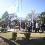 Villa María izó por primera vez su bandera en Plaza Centenario