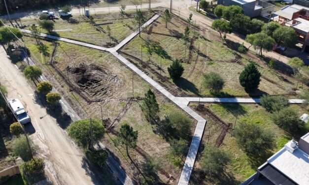 Villa María: Se ultiman detalles en la nueva plaza de barrio Villa Albertina