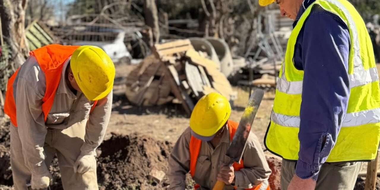Las Higueras: Inició la obra de gas natural en barrio San Francisco