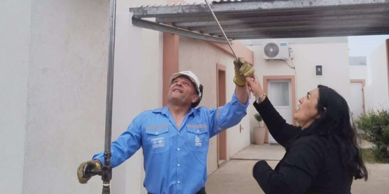 La Carlota inauguró una nueva obra de gas natural en barrio San Francisco de Asís