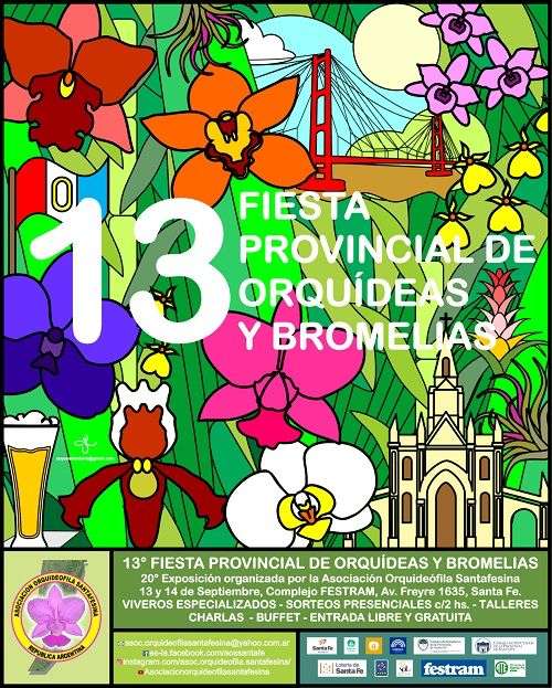 Santa Fe será sede de la Fiesta Provincial de Orquídeas y Bromelias