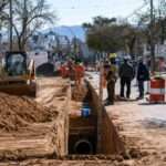 Villa Carlos Paz: avanza la obra de mejora del sistema de agua potable y repavimentación de la Avenida Cárcano
