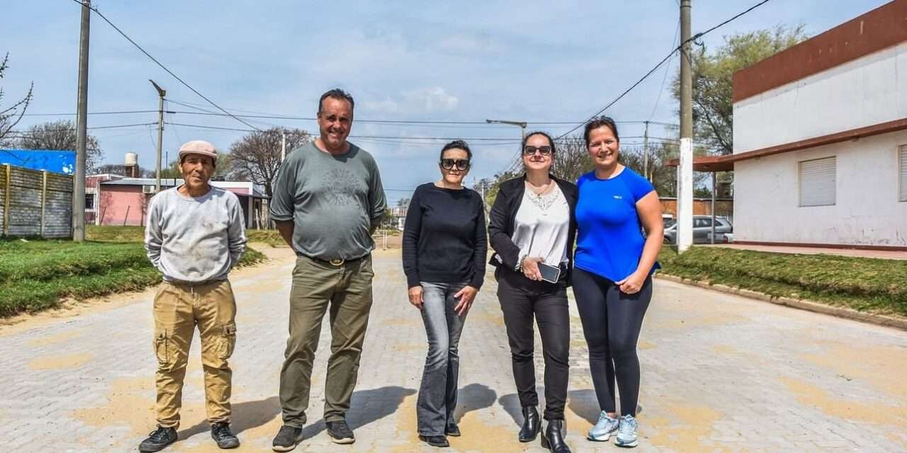 Avanza la obra de adoquinado en el barrio Quirno de Del Campillo